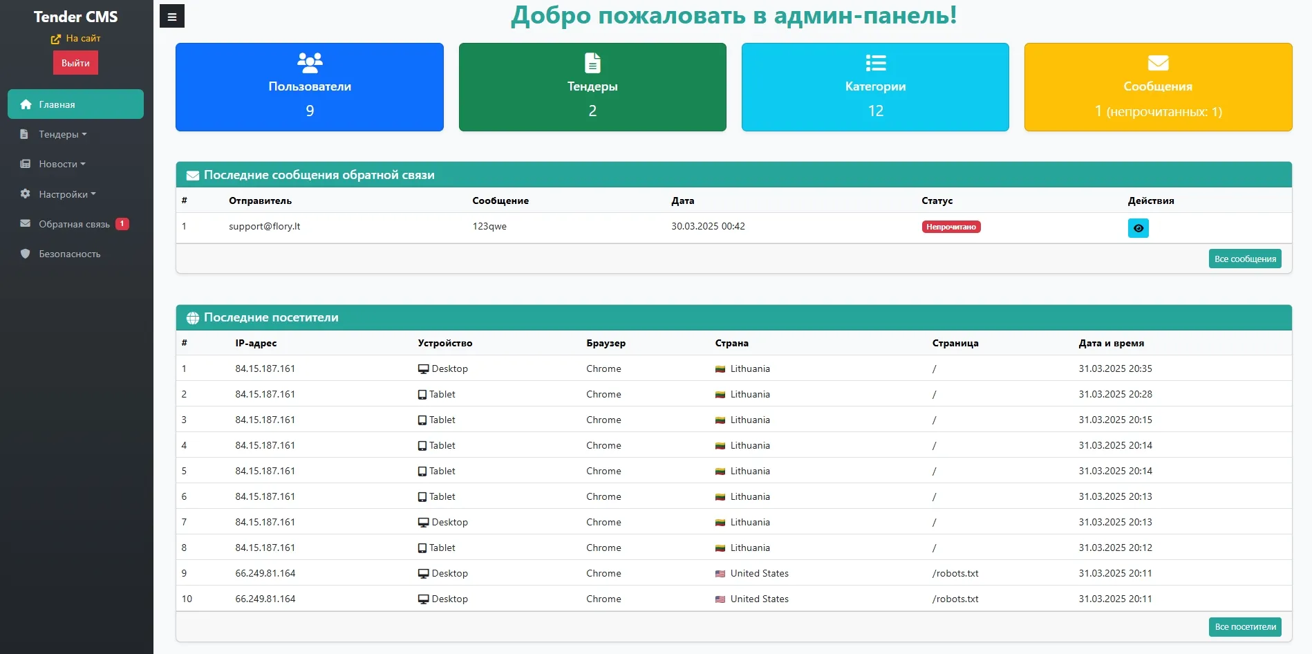 Административная часть