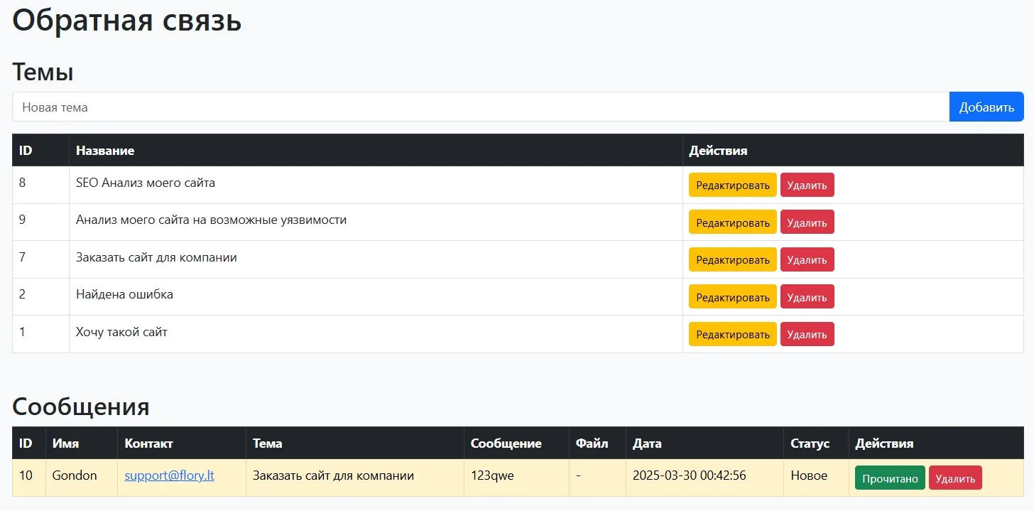 Обратная связь